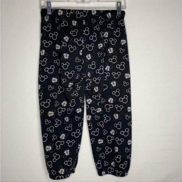 Disney Black White Mickey Mouse Drawstring Capri Pants M 7-9 - Picture 5 of 6